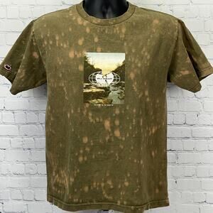 Wu Wear Wu-Tang Clan Staten Island NYC T Shirt M Medium Hip Hop Bleach Dye Green